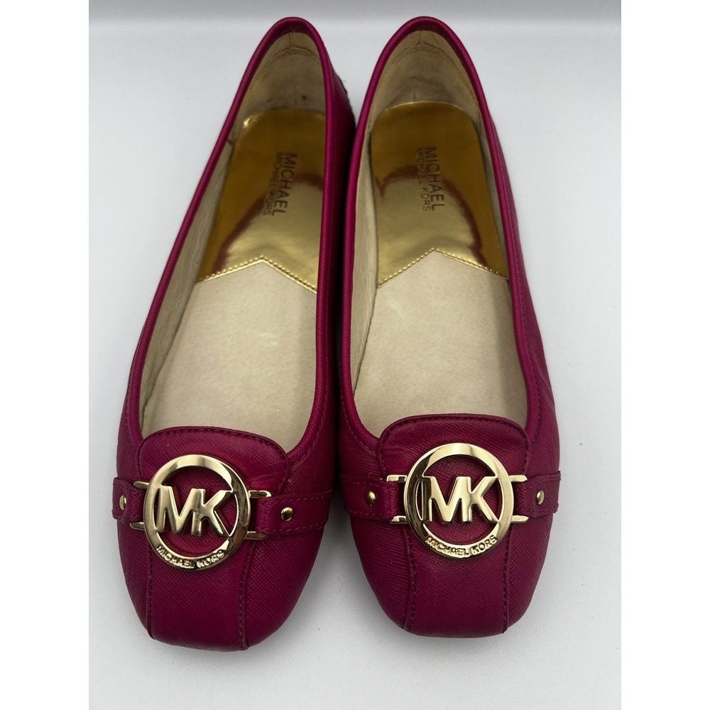 Michael Kors Fulton Moccasins Fuschia Flats Size 10M